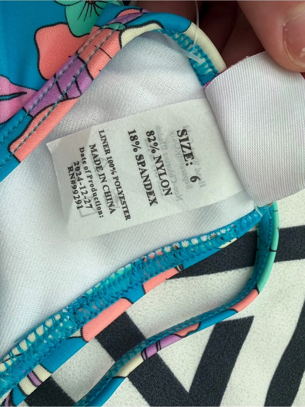 NWT Kanu Surf Girls Bikini Swim Set Blue Floral Tina Sz 6